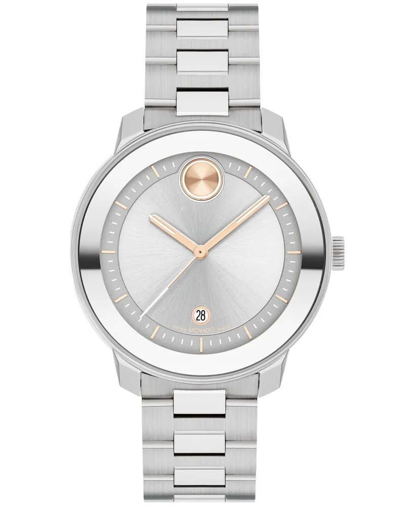 Movado Women's Bold Verso Swiss Quartz -Tone Stainless Steel Watch 38mm