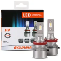 Sylvania H9 Led Powersport Headlight Bulbs for Off-Road Use or Fog Lights - 2 Pack