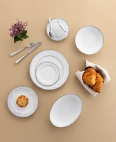 Noritake Satin Flourish 4 Piece Bread Butter/Appetizer Plates Set, Service for 4