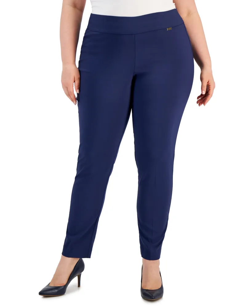 I.n.c. International Concepts Plus Bengaline Skinny Pants, Created for Macy's