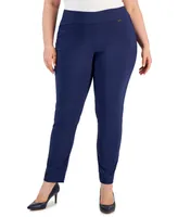 I.n.c. International Concepts Plus Bengaline Skinny Pants, Created for Macy's