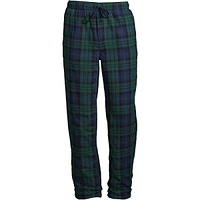 Lands' End Men's High Pile Fleece Lined Flannel Pajama Pants