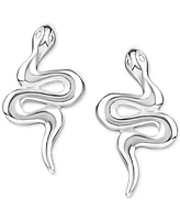 Giani Bernini Snake Stud Earrings in Sterling Silver, Created for Macy's