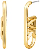 Michael Kors Brass Vertical Empire Link Stud Earrings