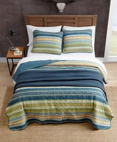 Eddie Bauer Yakima Valley Stripe Reversible 3-Pc. Quilt Set, Full/Queen