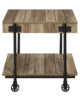 Furniture of America Luther 22" Steel Industrial End Table