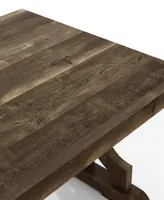 Furniture of America Arder 18.62" Wood Veneer Rectangle Trestle Coffee Table
