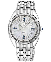 GV2 by Gevril Women's Palermo Swiss Quartz Silver-Tone Stainless Steel Watch 35mm