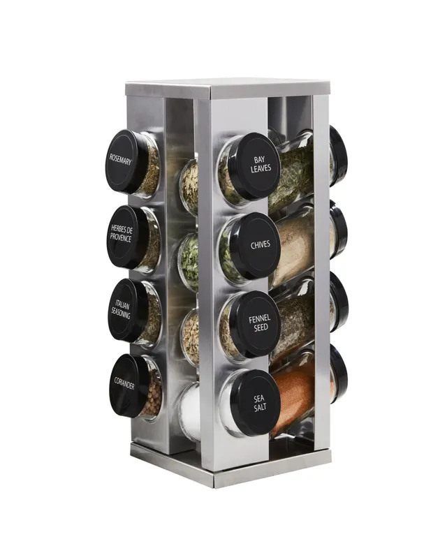 Maia Olivewood 6-Jar Spice Rack