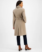 Calvin Klein Womens Wool Blend Belted Wrap Coat, Created for Macys