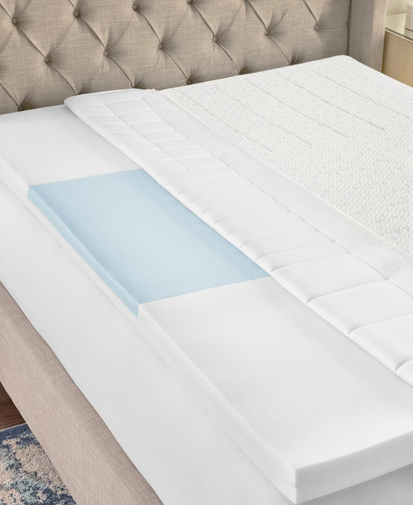 ProSleep 3" Zoned Comfort Memory Foam Mattress Topper with Cooling Cover, Full, Created for Macy's
