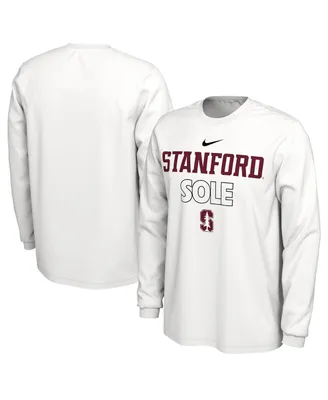Men's and Women's Nike White Stanford Cardinal 2023 On Court Bench Long Sleeve T-shirt