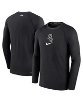 Men's Nike Black Chicago White Sox Authentic Collection Game Raglan Performance Long Sleeve T-shirt