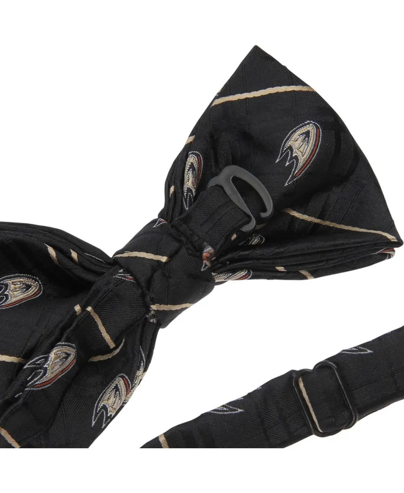 Men's Black Anaheim Ducks Oxford Bow Tie
