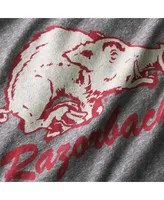 Men's Original Retro Brand Heather Gray Arkansas Razorbacks Vintage-Like Hog Tri-Blend T-shirt