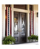 Evergreen Plow & Hearth American Flag Pillar Bunting, Spirited Design and Classic Colors, Embroidered, Easy To Display, Show American Pride, 69"L x 15