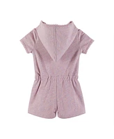 Andy & Evan Baby Girls Hooded French Terry Romper