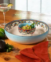 Euro Ceramica Zanzibar Chip & Dip Bowl