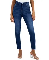 I.n.c. International Concepts Women's High-Rise Frayed-Hem Skinny Jeans, Created for Macy's