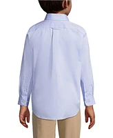 Lands' End Big Boys Long Sleeve No Iron Pinpoint Dress Shirt