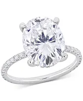 Moissanite Oval Ring (4-7/8 ct. t.w.) 10k White Gold