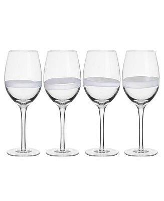 Fitz and Floyd Organic Band 14.5-oz White Wine Glasses 4-Piece Set