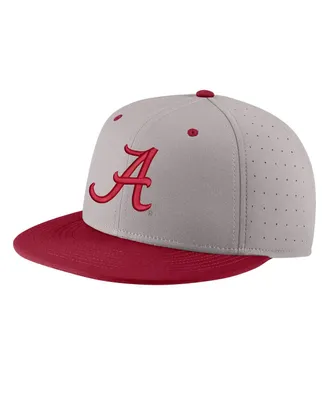 Men's Nike Gray Alabama Crimson Tide Aero True Baseball Performance Fitted Hat