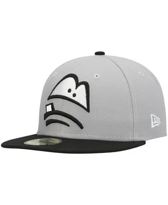 Men's New Era Gray Lansing Lugnuts Authentic Collection Road 59FIFTY Fitted Hat
