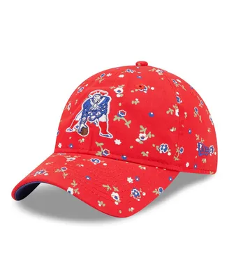 Women's New Era Red New England Patriots Floral 9TWENTY Adjustable Hat