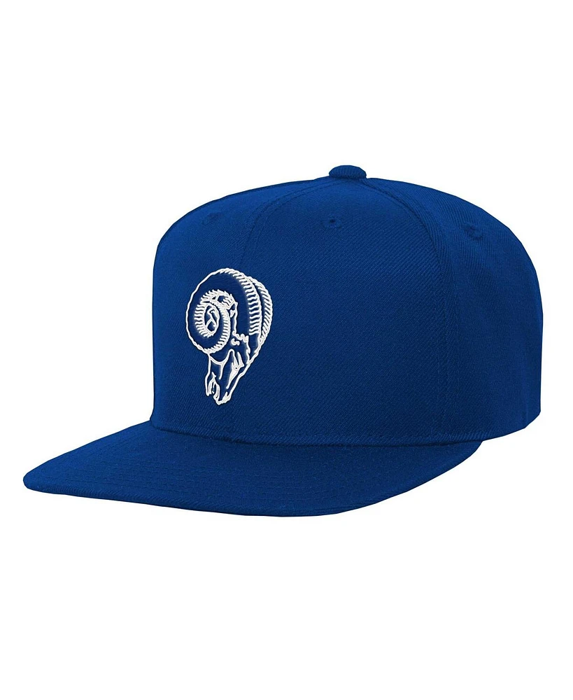 Big Boys and Girls Mitchell & Ness Royal Los Angeles Rams Gridiron Classics Ground Snapback Hat