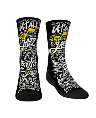 Youth Boys and Girls Rock 'Em Socks Utah Jazz Graffiti Crew Socks