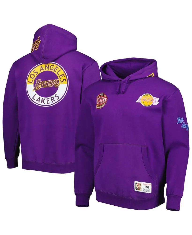 Men's Los Angeles Lakers Mitchell & Ness Heather Gray Tie-Breaker Pullover  Hoodie