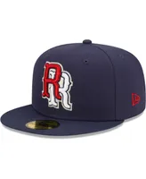 Men's New Era Navy Round Rock Express Authentic Collection Road 59FIFTY Fitted Hat