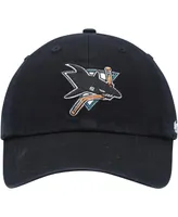Women's '47 Brand Black San Jose Sharks Clean Up Adjustable Hat