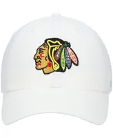 Men's '47 Brand White Chicago Blackhawks Team Clean Up Adjustable Hat