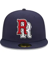 Men's New Era Navy Round Rock Express Authentic Collection Road 59FIFTY Fitted Hat