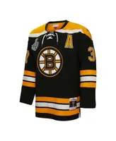 Men's Mitchell & Ness Patrice Bergeron Black Boston Bruins 2010 Blue Line Player Jersey