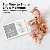 KeaBabies Heartfelt Baby Picture Frame Keepsake with Letterboard, 12x8 Ultrasound Frames, Gifts for Newborn