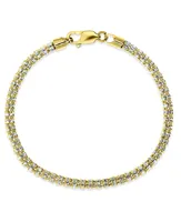 Ice Link Chain Bracelet in 10k Two-Tone Gold - Two