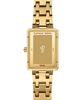 Jbw Women's Mink Platinum Series 18k Gold-plated Stainless Steel Watch, 28mm