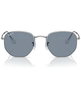 Ray-Ban Unisex Polarized Sunglasses, Hexagonal Flat Lenses