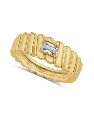 And Now This Cubic Zirconia 18K Gold Plated Ring