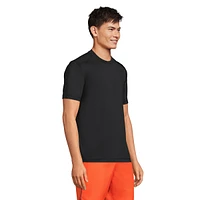 Lands' End Big & Tall Short Sleeve Upf 50 Swim Tee Rash Guard