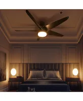 Costway 60'' Reversible Ceiling Fan with Light 2700K/4200K/6500K Adjustable Led Fan