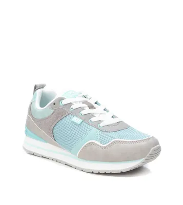 Women's Sneakers By Xti, Aqua With Grey Accent