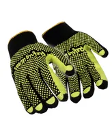 RefrigiWear Men's Brushed Acrylic Double-Sided Dot Gripping Gloves (Pack of 12 Pairs)