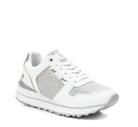 Xti Women's Casual Sneakers By White With Silver Accent