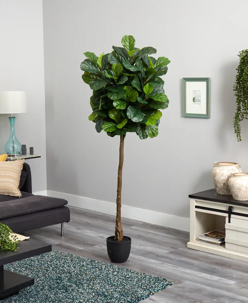 Nearly Natural 6' Fiddle Leaf Artificial Tree (Real Touch)