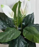 Nearly Natural 24" Spathiphyllum Artificial Plant, Set of 3