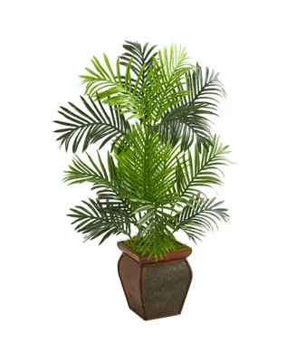 Nearly Natural 3' Paradise Palm Artificial Tree in Decorative Planter